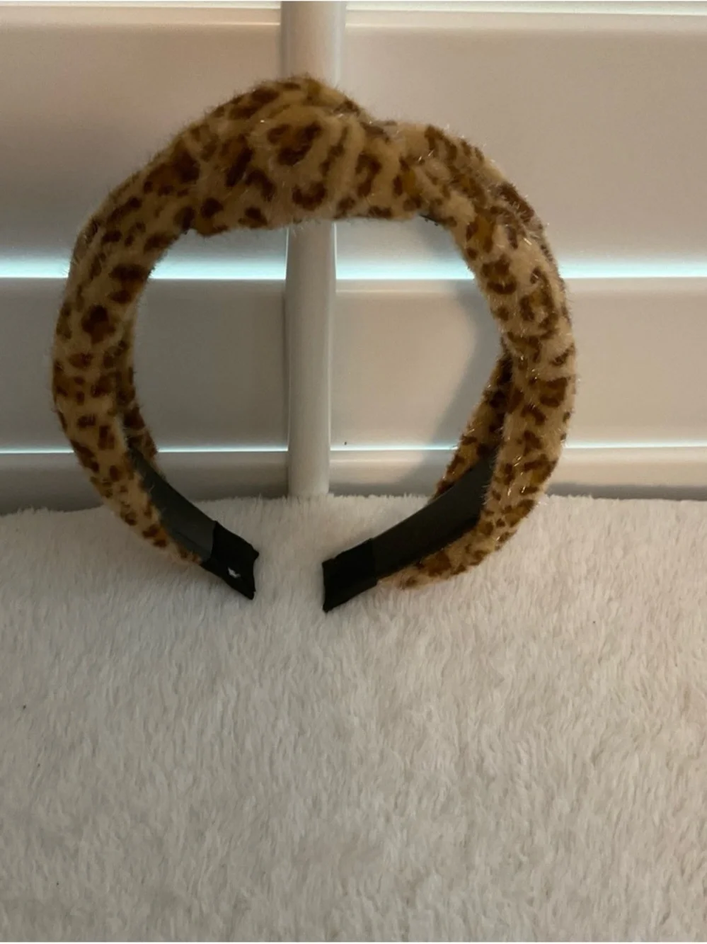 Leopard Print Padded Headband - Brown